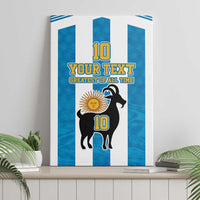 Personalized Argentina 10 Goat Canvas Wall Art Greatest Of All Time Sporty Style
