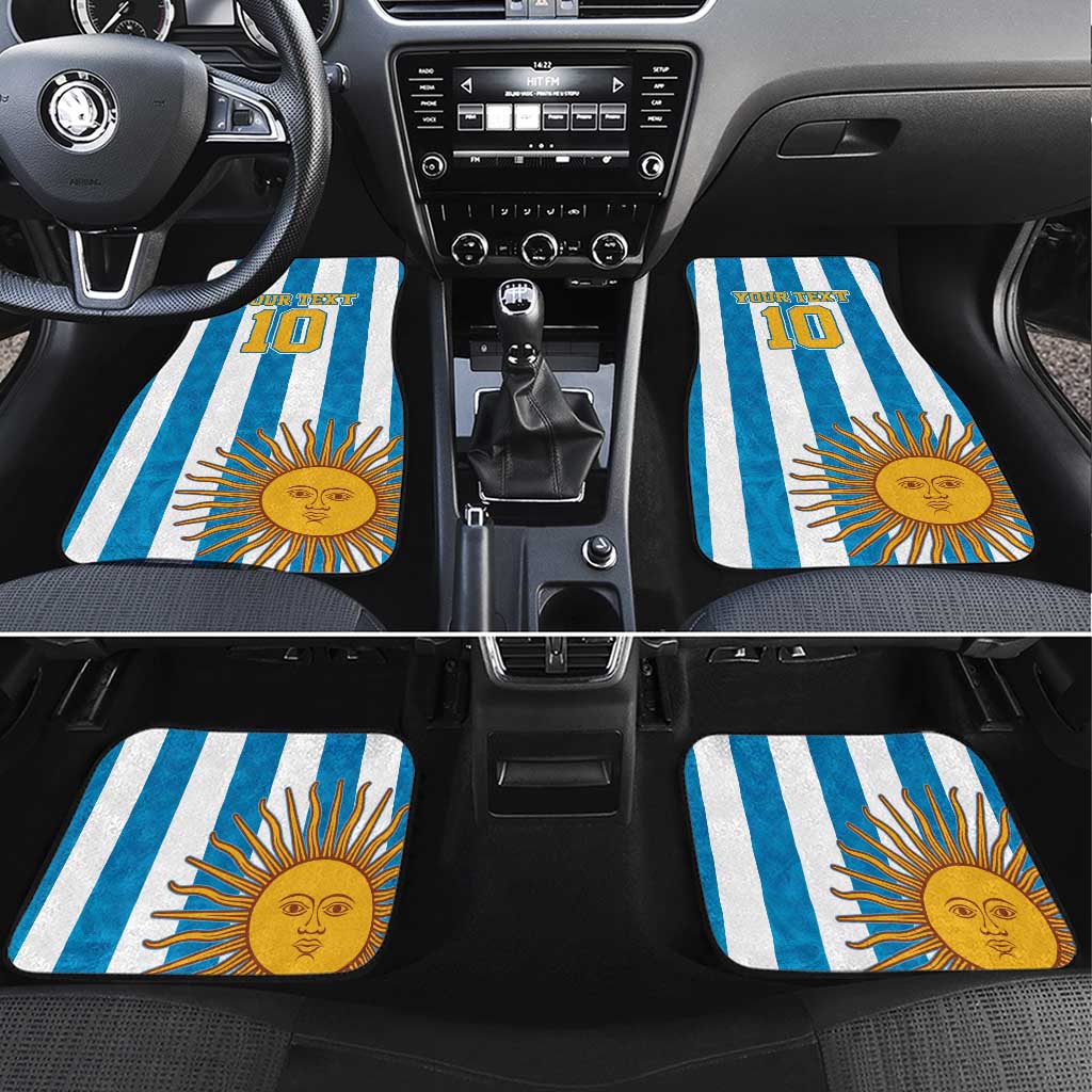 Personalized Argentina 10 Goat Car Mats Greatest Of All Time Sporty Style