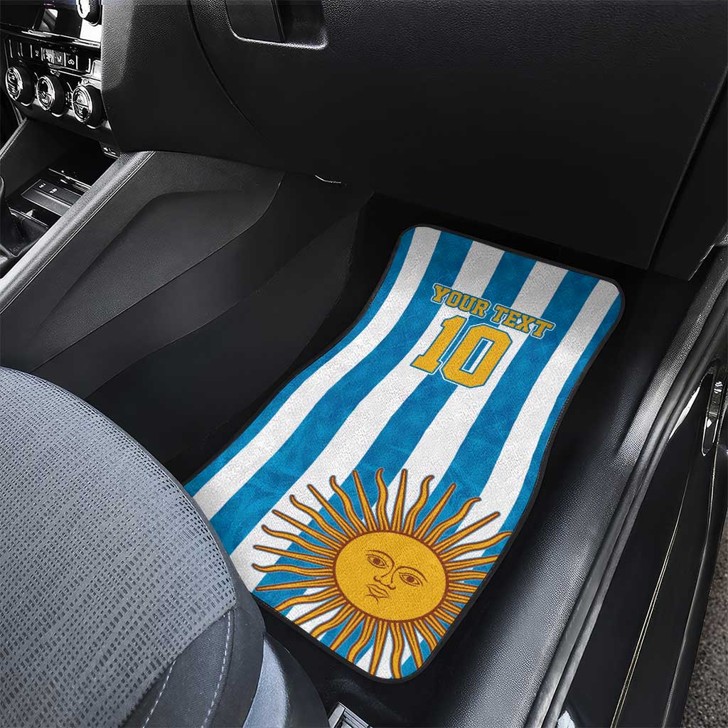 Personalized Argentina 10 Goat Car Mats Greatest Of All Time Sporty Style