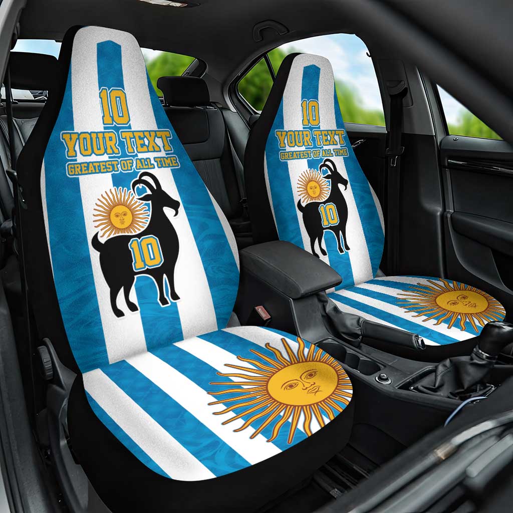 Personalized Argentina 10 Goat Car Seat Cover Greatest Of All Time Sporty Style