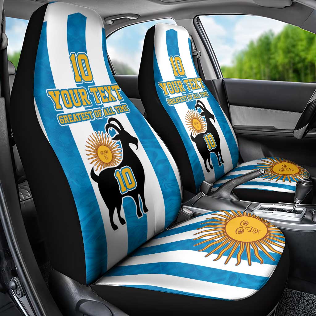 Personalized Argentina 10 Goat Car Seat Cover Greatest Of All Time Sporty Style
