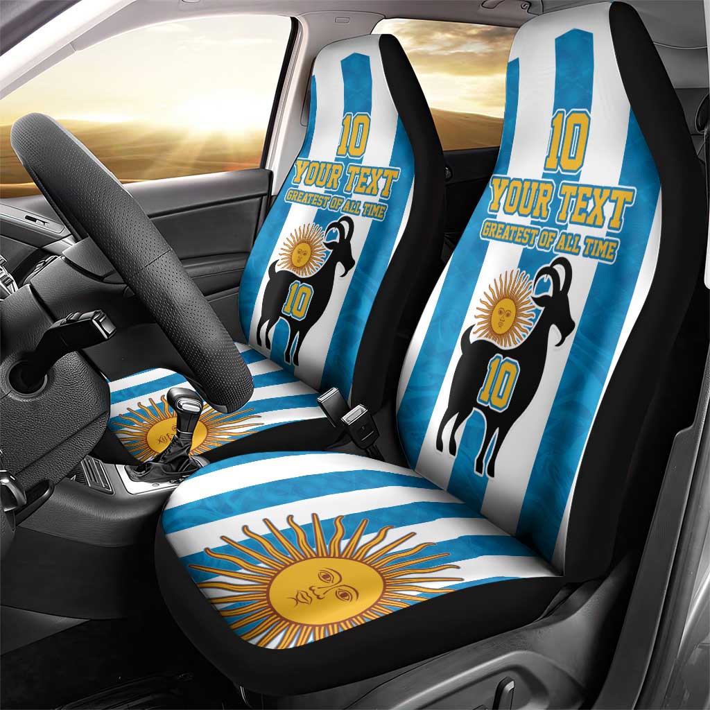 Personalized Argentina 10 Goat Car Seat Cover Greatest Of All Time Sporty Style