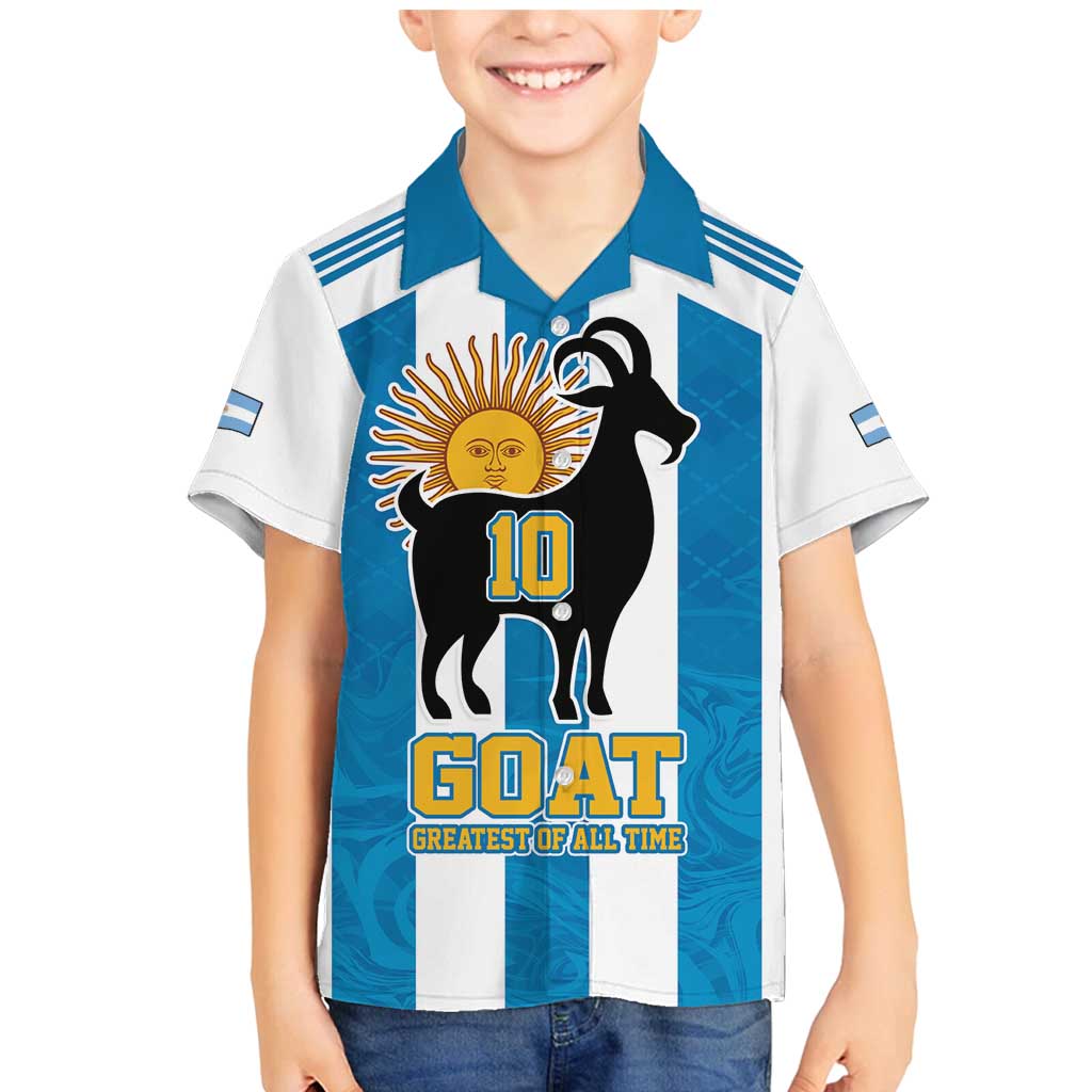 Personalized Argentina 10 Goat Family Matching Mermaid Dress and Hawaiian Shirt Greatest Of All Time Sporty Style