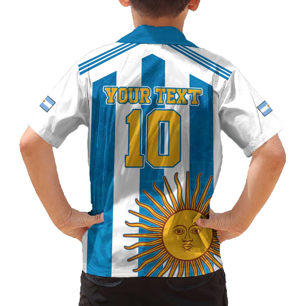 Personalized Argentina 10 Goat Family Matching Off The Shoulder Long Sleeve Dress and Hawaiian Shirt Greatest Of All Time Sporty Style