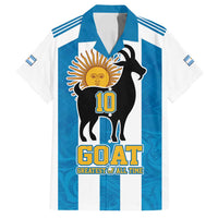 Personalized Argentina 10 Goat Family Matching Puletasi and Hawaiian Shirt Greatest Of All Time Sporty Style