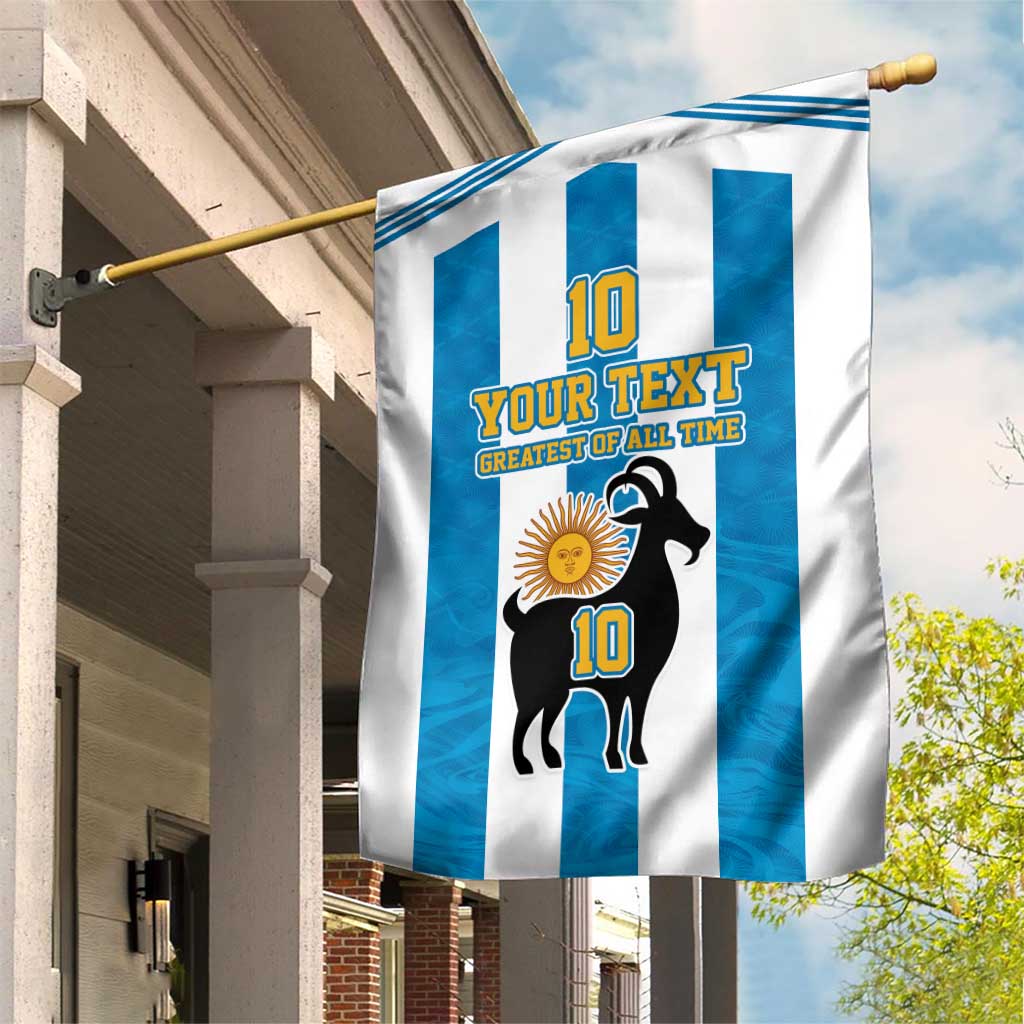 Personalized Argentina 10 Goat Garden Flag Greatest Of All Time Sporty Style