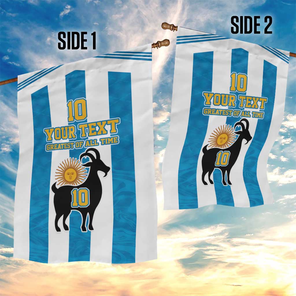 Personalized Argentina 10 Goat Garden Flag Greatest Of All Time Sporty Style