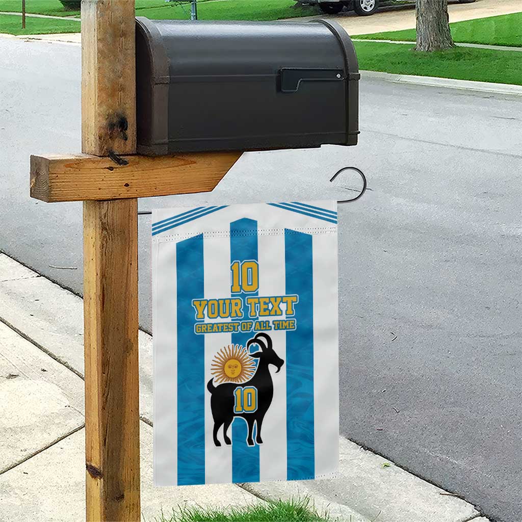 Personalized Argentina 10 Goat Garden Flag Greatest Of All Time Sporty Style