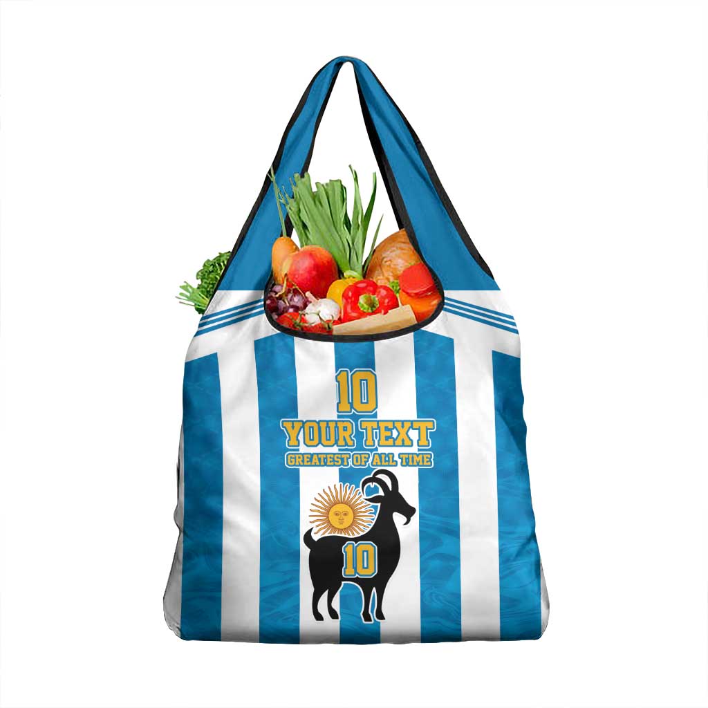 Personalized Argentina 10 Goat Grocery Bag Greatest Of All Time Sporty Style