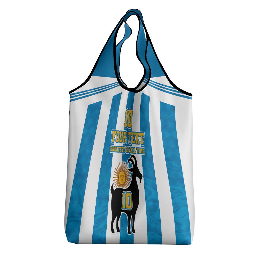 Personalized Argentina 10 Goat Grocery Bag Greatest Of All Time Sporty Style
