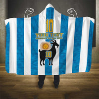 Personalized Argentina 10 Goat Hooded Blanket Greatest Of All Time Sporty Style