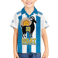 Personalized Argentina 10 Goat Kid Hawaiian Shirt Greatest Of All Time Sporty Style