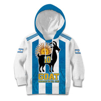 Personalized Argentina 10 Goat Kid Hoodie Greatest Of All Time Sporty Style