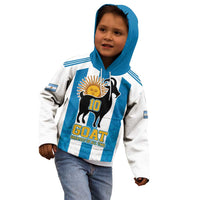 Personalized Argentina 10 Goat Kid Hoodie Greatest Of All Time Sporty Style