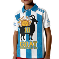 Personalized Argentina 10 Goat Kid Polo Shirt Greatest Of All Time Sporty Style