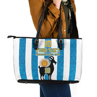 Personalized Argentina 10 Goat Leather Tote Bag Greatest Of All Time Sporty Style