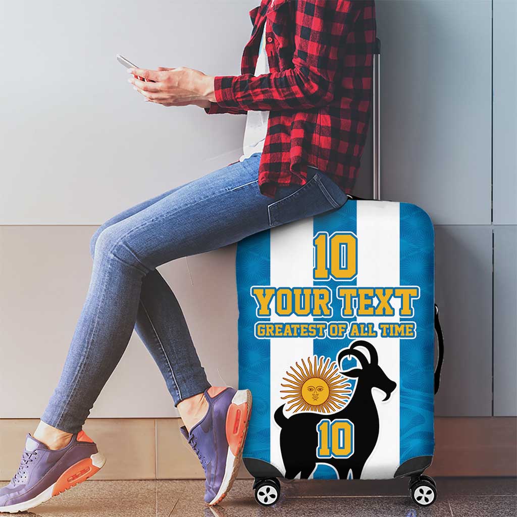 Personalized Argentina 10 Goat Luggage Cover Greatest Of All Time Sporty Style