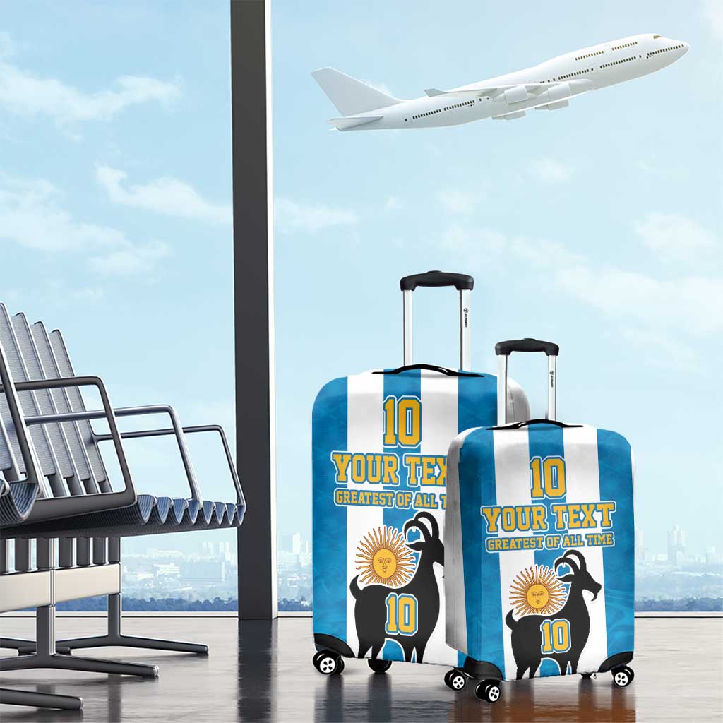 Personalized Argentina 10 Goat Luggage Cover Greatest Of All Time Sporty Style