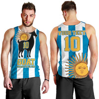 Personalized Argentina 10 Goat Men Tank Top Greatest Of All Time Sporty Style