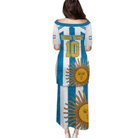 Personalized Argentina 10 Goat Puletasi Greatest Of All Time Sporty Style
