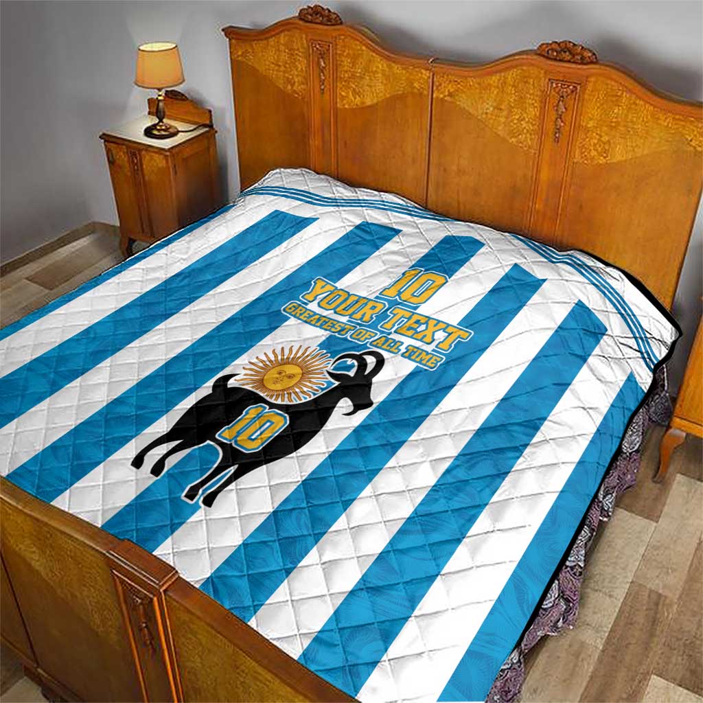 Personalized Argentina 10 Goat Quilt Greatest Of All Time Sporty Style