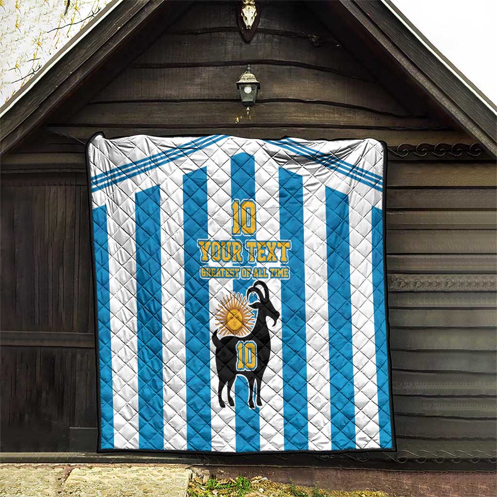 Personalized Argentina 10 Goat Quilt Greatest Of All Time Sporty Style