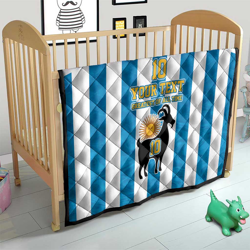 Personalized Argentina 10 Goat Quilt Greatest Of All Time Sporty Style