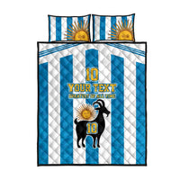 Personalized Argentina 10 Goat Quilt Bed Set Greatest Of All Time Sporty Style