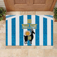 Personalized Argentina 10 Goat Rubber Doormat Greatest Of All Time Sporty Style