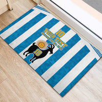 Personalized Argentina 10 Goat Rubber Doormat Greatest Of All Time Sporty Style