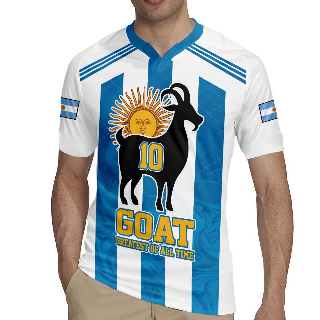 Personalized Argentina 10 Goat Rugby Jersey Greatest Of All Time Sporty Style