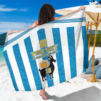 Personalized Argentina 10 Goat Sarong Greatest Of All Time Sporty Style