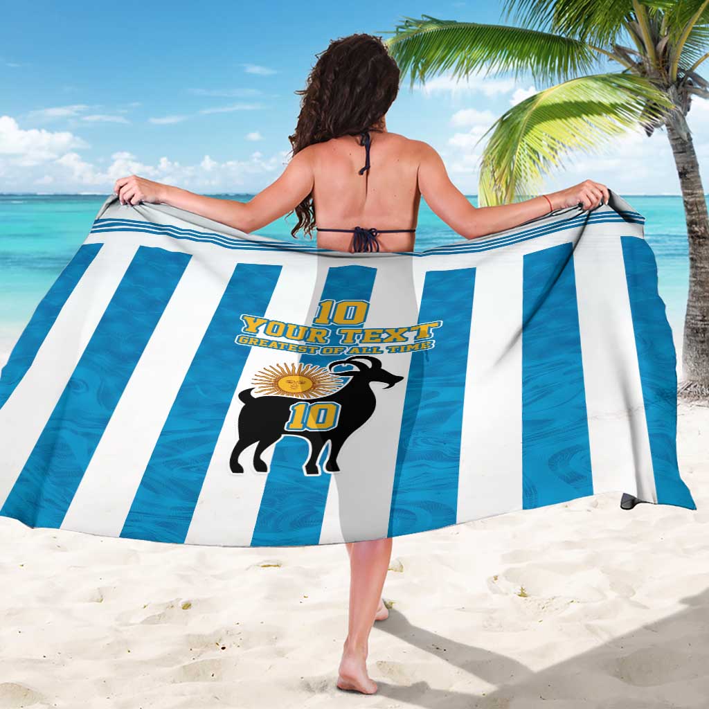 Personalized Argentina 10 Goat Sarong Greatest Of All Time Sporty Style