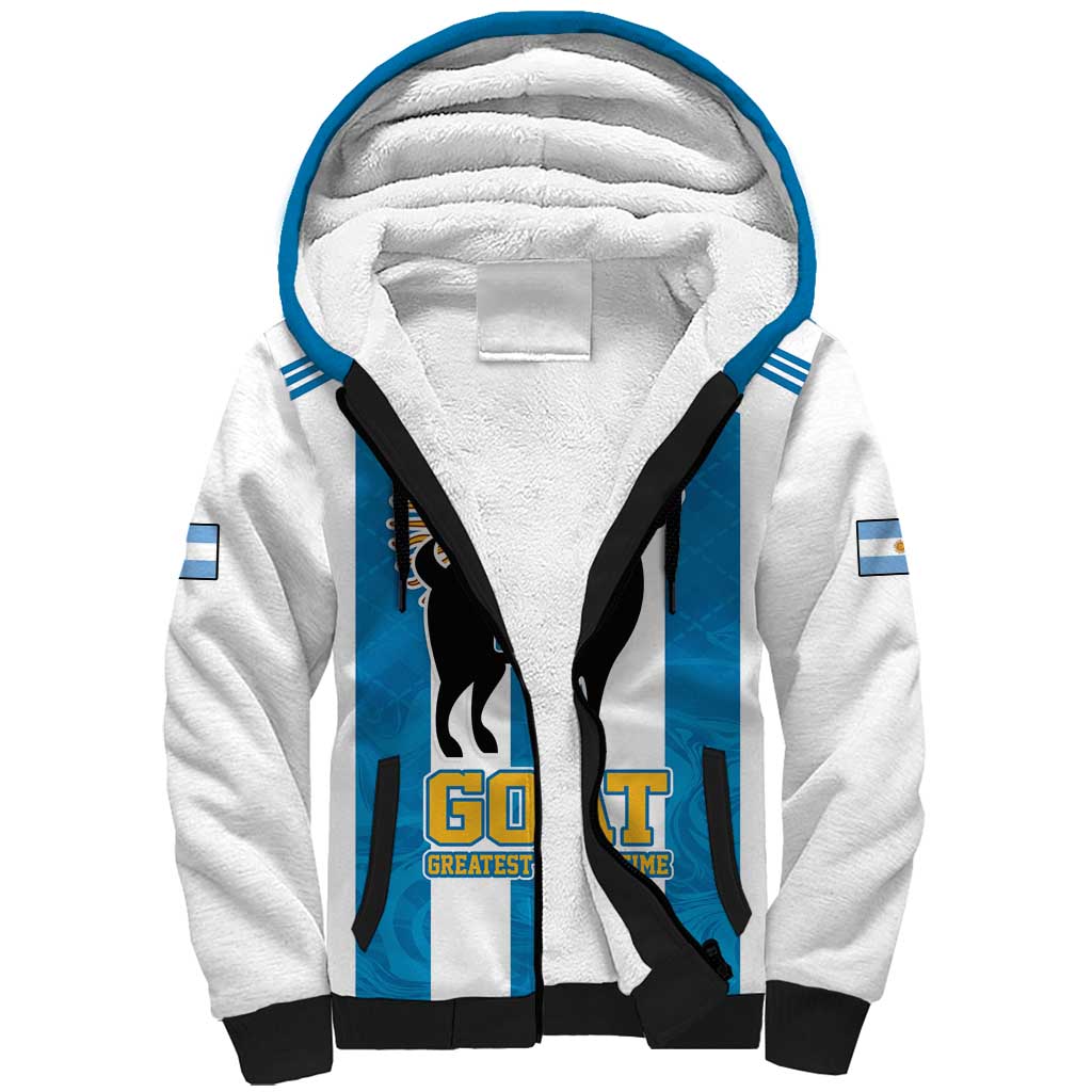 Personalized Argentina 10 Goat Sherpa Hoodie Greatest Of All Time Sporty Style