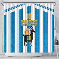 Personalized Argentina 10 Goat Shower Curtain Greatest Of All Time Sporty Style