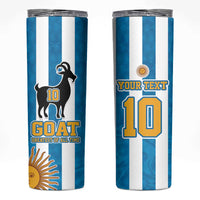 Personalized Argentina 10 Goat Skinny Tumbler Greatest Of All Time Sporty Style