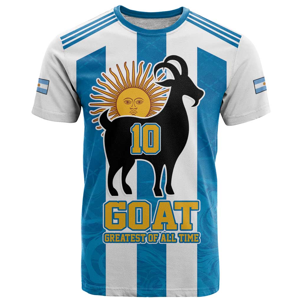 Personalized Argentina 10 Goat T Shirt Greatest Of All Time Sporty Style