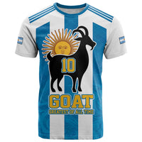 Personalized Argentina 10 Goat T Shirt Greatest Of All Time Sporty Style