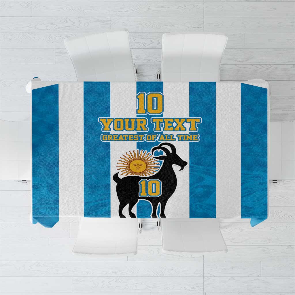 Personalized Argentina 10 Goat Tablecloth Greatest Of All Time Sporty Style