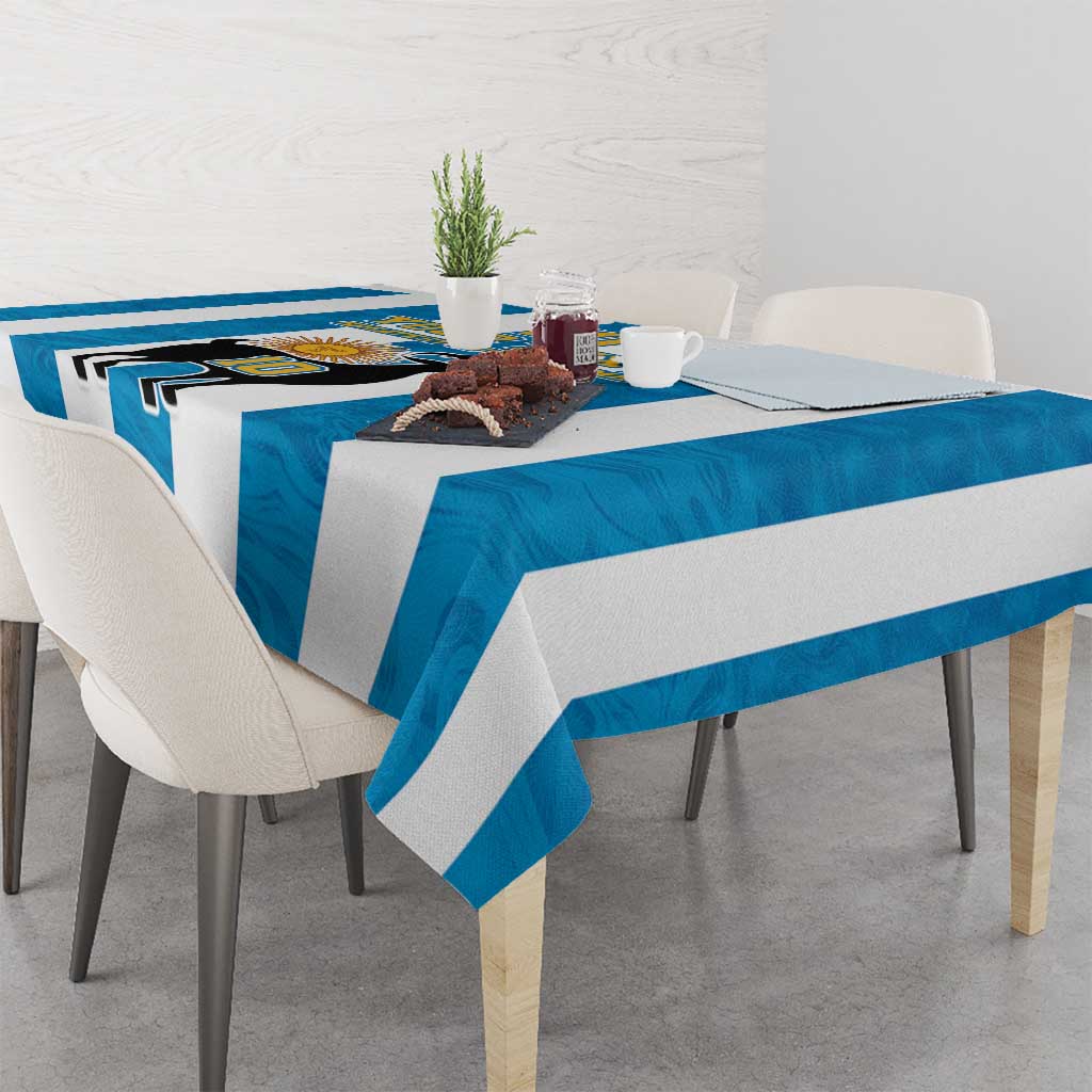 Personalized Argentina 10 Goat Tablecloth Greatest Of All Time Sporty Style