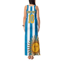 Personalized Argentina 10 Goat Tank Maxi Dress Greatest Of All Time Sporty Style