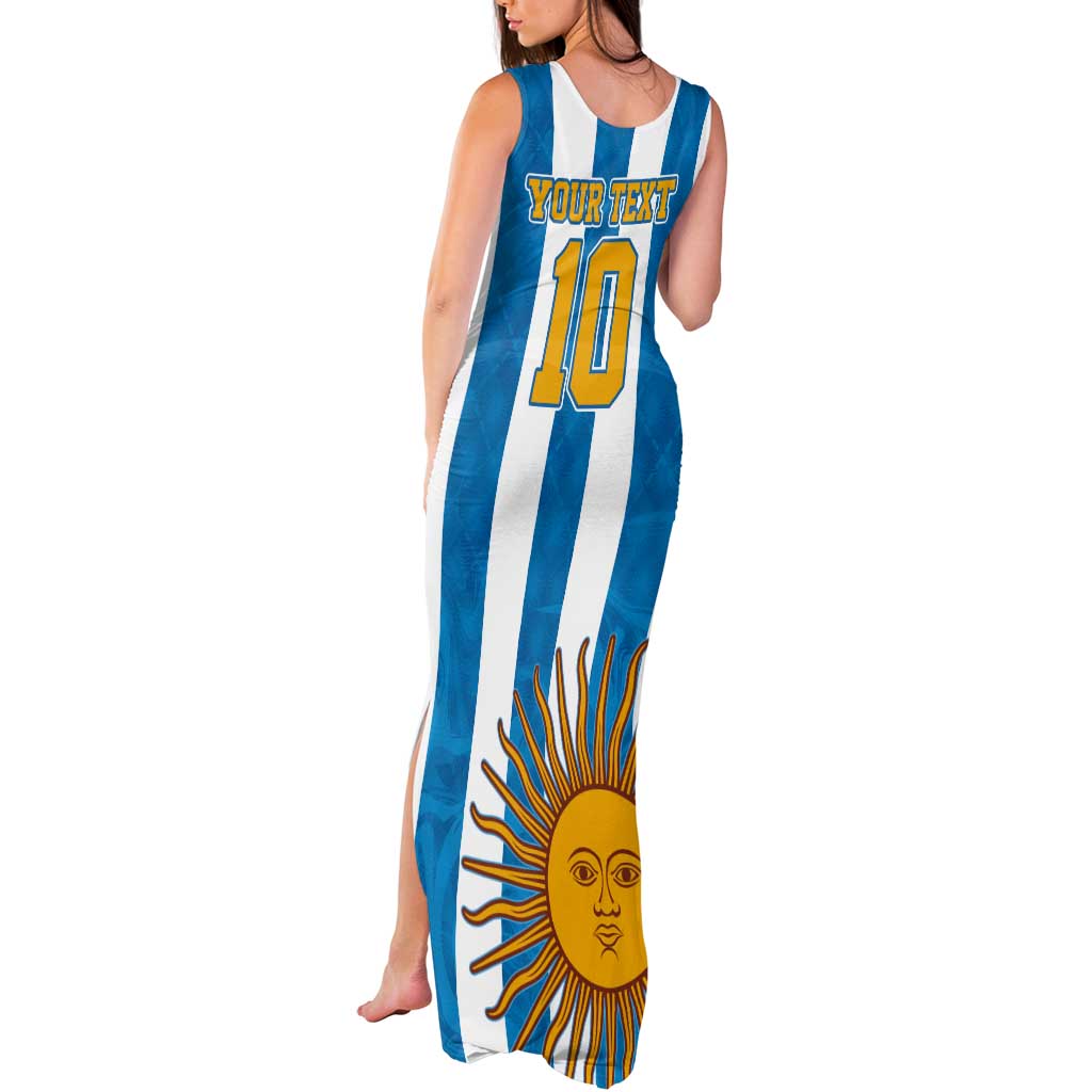 Personalized Argentina 10 Goat Tank Maxi Dress Greatest Of All Time Sporty Style