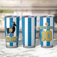Personalized Argentina 10 Goat Tumbler Cup Greatest Of All Time Sporty Style