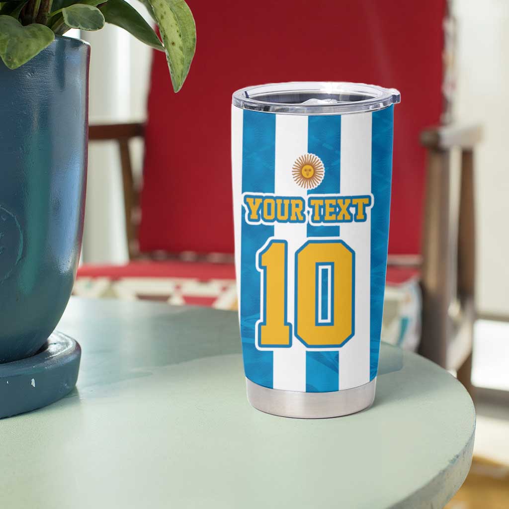 Personalized Argentina 10 Goat Tumbler Cup Greatest Of All Time Sporty Style