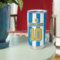 Personalized Argentina 10 Goat Tumbler Cup Greatest Of All Time Sporty Style