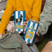Personalized Argentina 10 Goat Tumbler Cup Greatest Of All Time Sporty Style