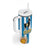 Personalized Argentina 10 Goat Tumbler With Handle Greatest Of All Time Sporty Style
