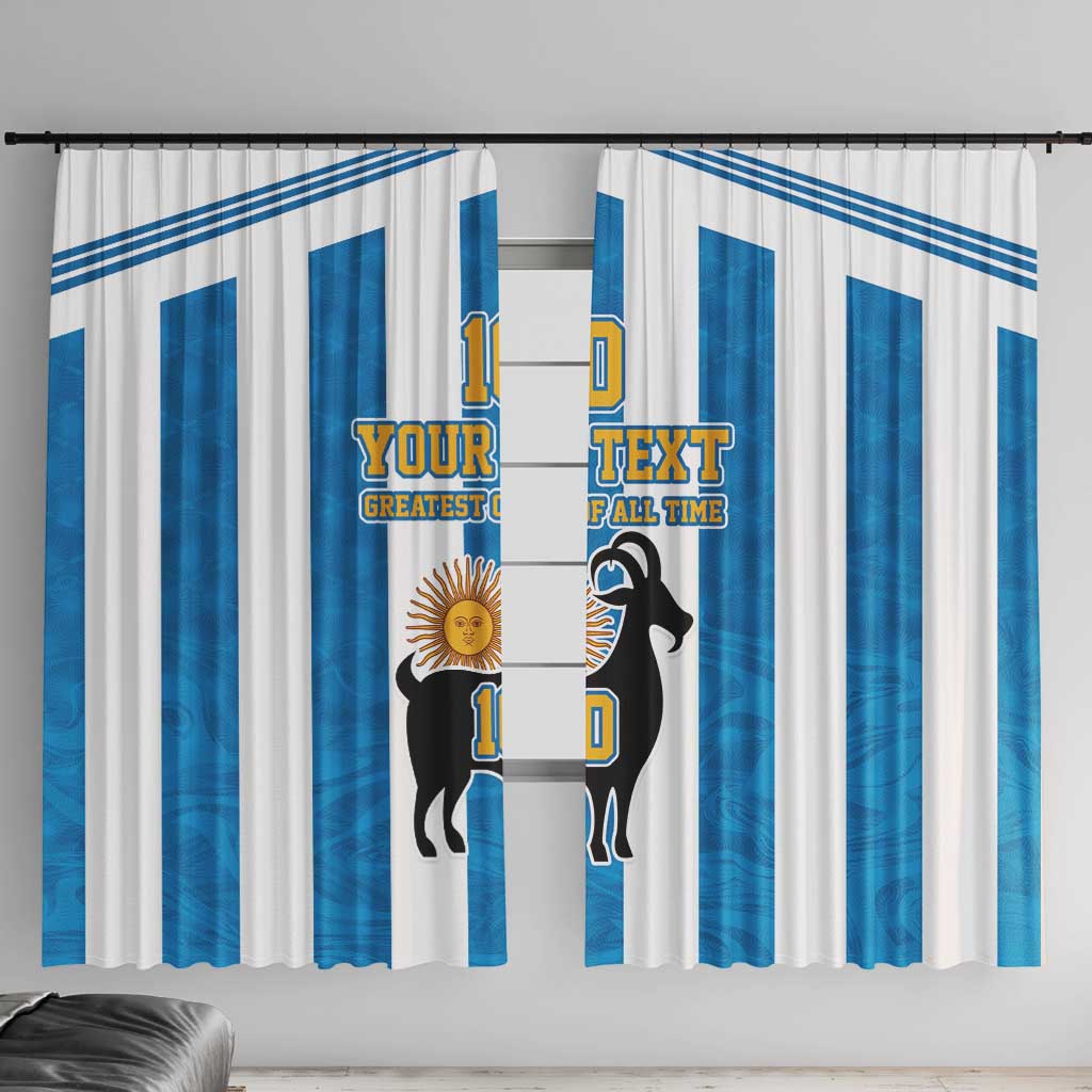 Personalized Argentina 10 Goat Window Curtain Greatest Of All Time Sporty Style
