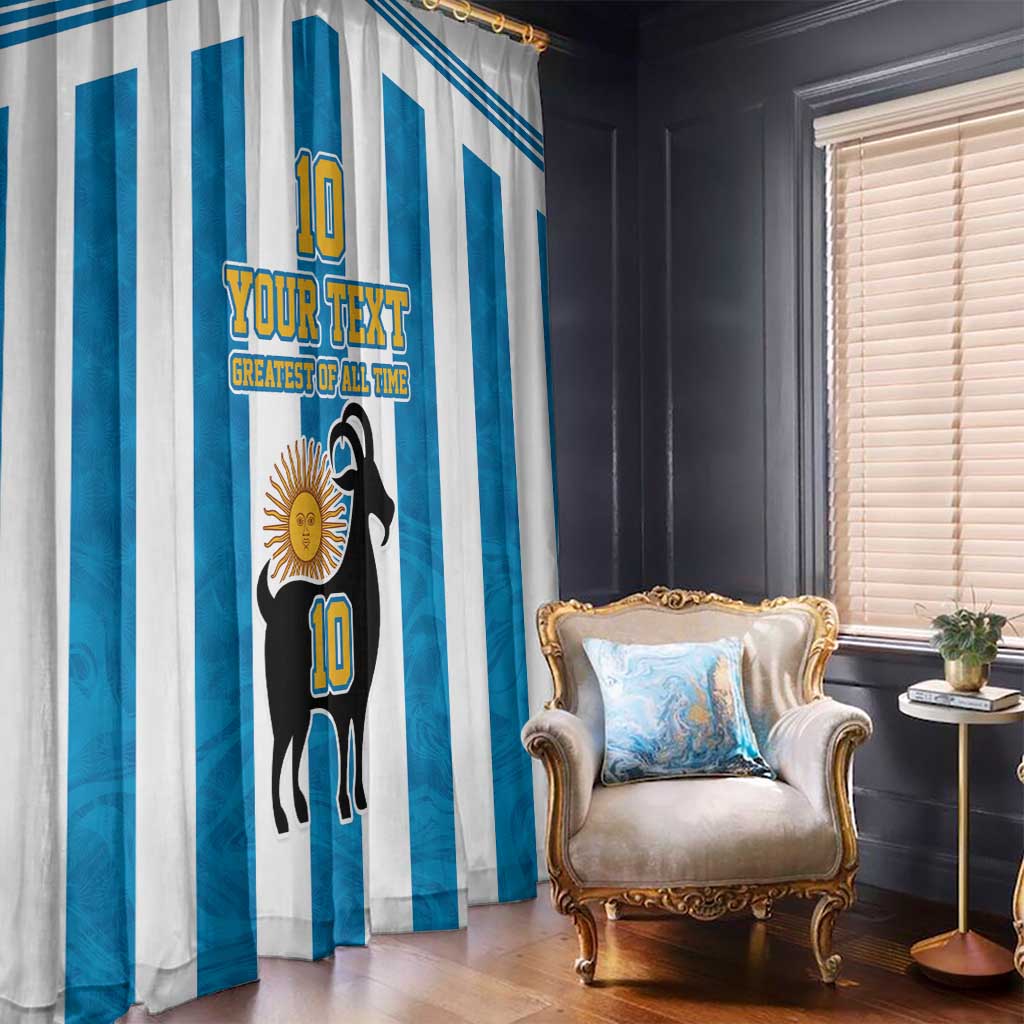Personalized Argentina 10 Goat Window Curtain Greatest Of All Time Sporty Style