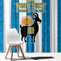 Personalized Argentina 10 Goat Window Curtain Greatest Of All Time Sporty Style